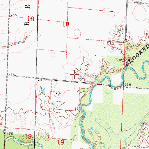 Topographic Map of Crooked Creek Winery, IL