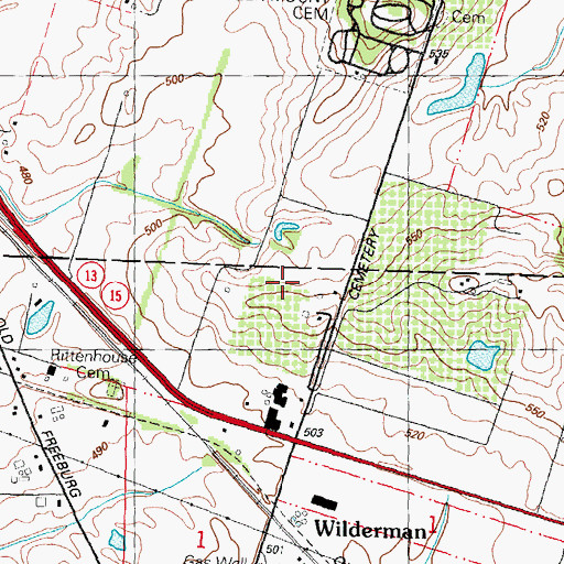 Topographic Map of Eckert Orchards, IL