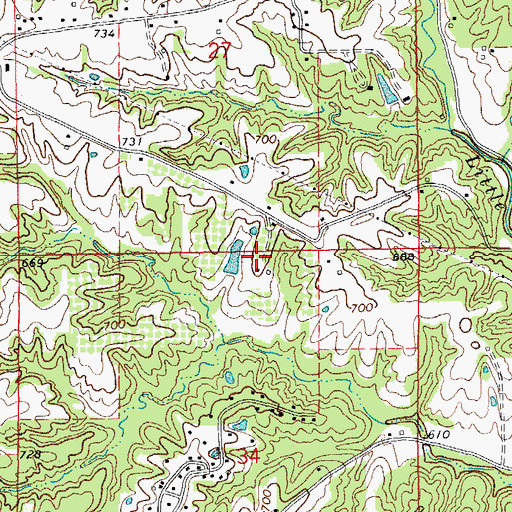 Topographic Map of Edgewood Orchards, IL