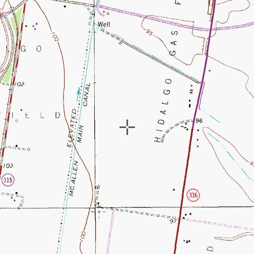 Topographic Map of Valley View Early College Campus, TX