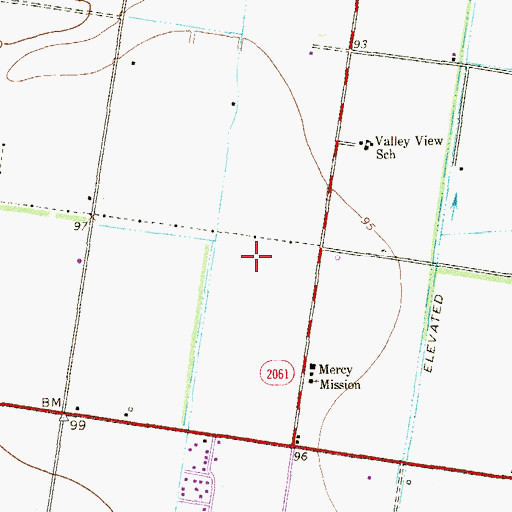 Topographic Map of Valley View Fifth Grade School, TX
