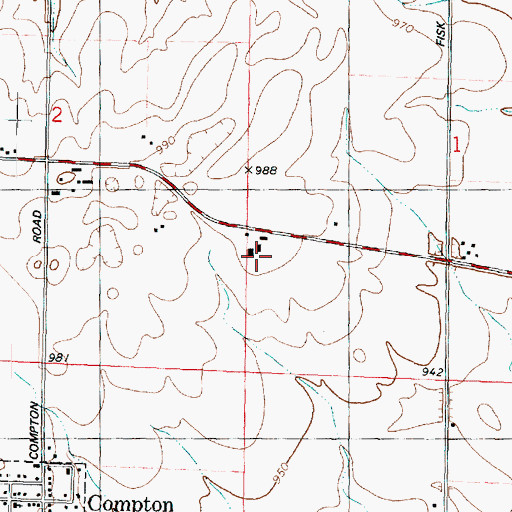 Topographic Map of Zimmerman Farms, IL