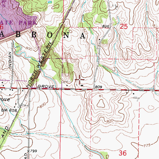 Topographic Map of Timber Edge Farm, IL