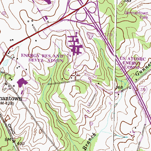Topographic Map of Redeeming River Church Germantown Campus, MD