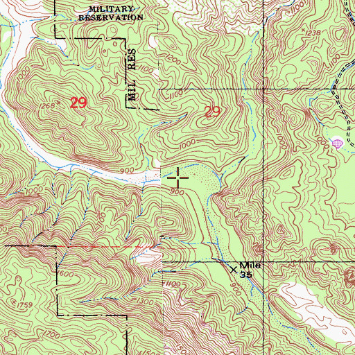 Topographic Map of Nacimiento River Pit, CA