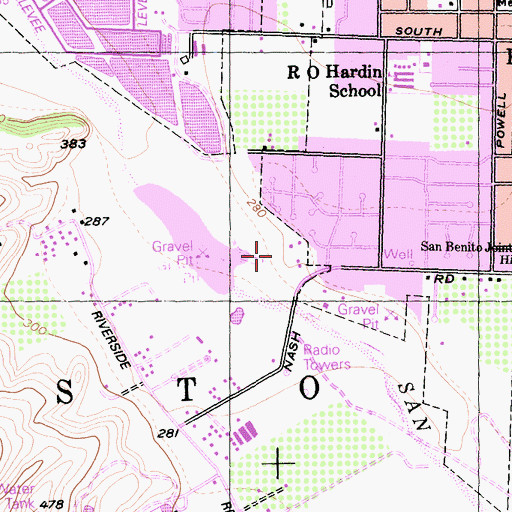 Topographic Map of Nash Road Pit, CA