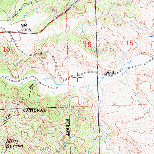 Topographic Map of Navajo Creek Pit, CA