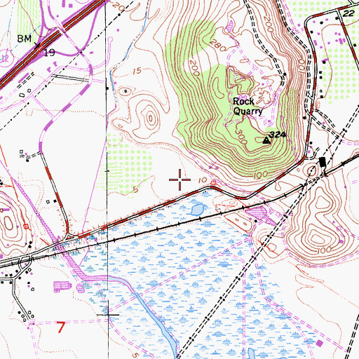 Topographic Map of Nelson Hill Quarry, CA