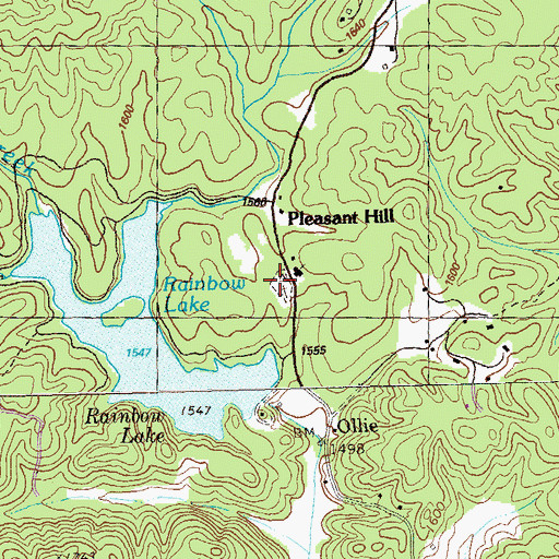 Topographic Map of Pleasant Hill Baptist Church Cemetery, GA