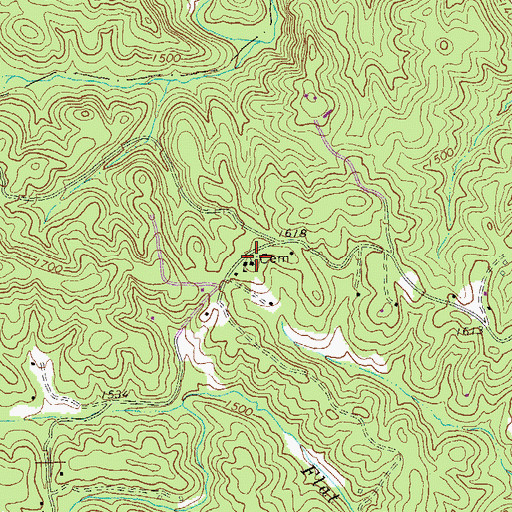 Topographic Map of Seventh-day Adventist Church Cemetery, GA