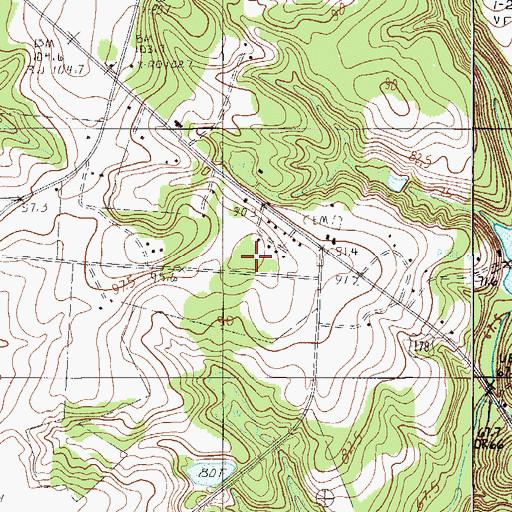 Topographic Map of Antioch Cemetery, SC