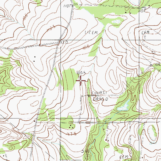Topographic Map of Bailey Cemetery, SC