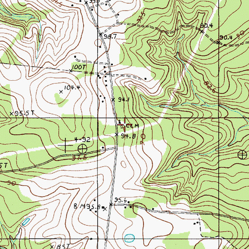 Topographic Map of Calvary African Methodist Episcopal Church Cemetery, SC