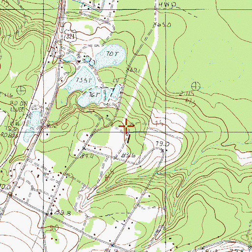 Topographic Map of Carson Cemetery, SC