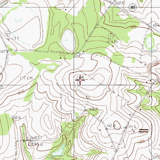 Topographic Map of Davis Family Cemetery, SC