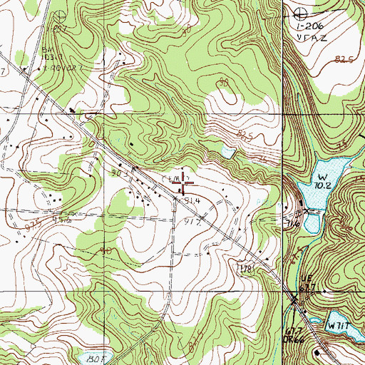 Topographic Map of Fellowship Baptist Church Cemetery, SC