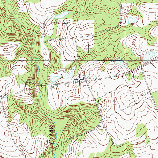 Topographic Map of Gleaton Family Cemetery, SC