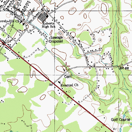 Topographic Map of Holly Hill First Pentecostal Holiness Church Cemetery, SC