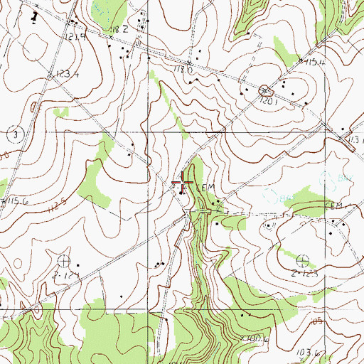 Topographic Map of Hopewell Southern Methodist Church Cemetery, SC