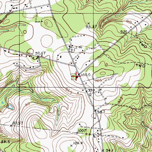Topographic Map of Jones Chapel Baptist Church Cemetery, SC