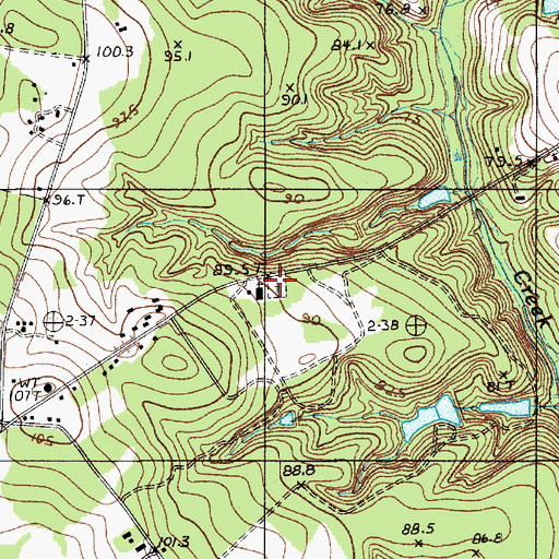 Topographic Map of Limestone United Methodist Church Cemetery, SC