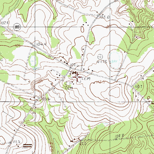 Topographic Map of Mount Beulah Pentecostal Holiness Church Cemetery, SC