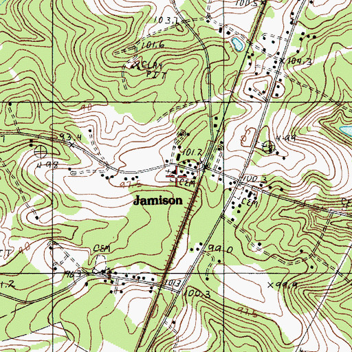 Topographic Map of Mount Carmel Baptist Church Cemetery, SC