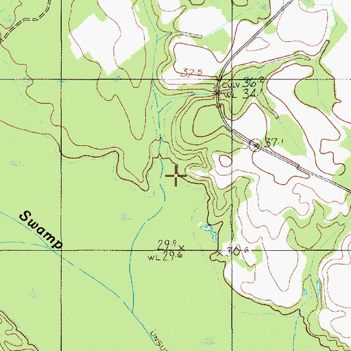 Topographic Map of Murcheys Landing Cemetery, SC
