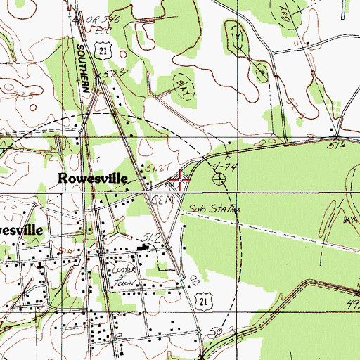 Topographic Map of New Hope Methodist Cemetery, SC