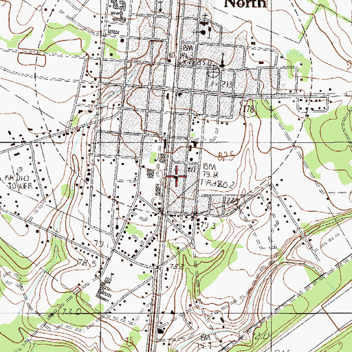 Topographic Map of North Pentecostal Holiness Church Cemetery, SC