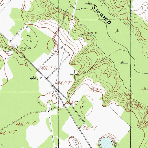 Topographic Map of Pitthan V Cemetery, SC