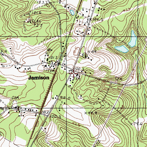 Topographic Map of Prospect Cemetery, SC