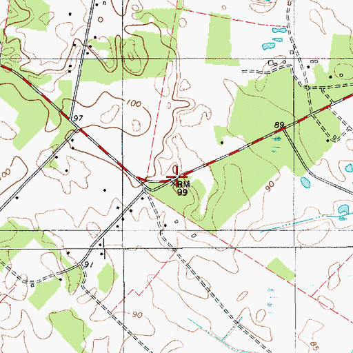 Topographic Map of Walworth Cemetery, SC