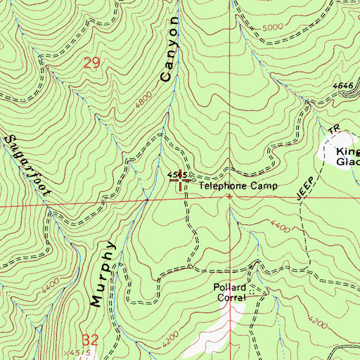 Topographic Map of Telephone Camp, CA