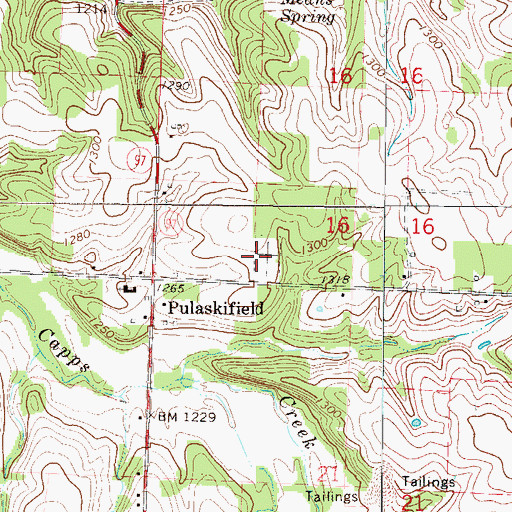 Topographic Map of Saint Peter and Paul Cemetery, MO