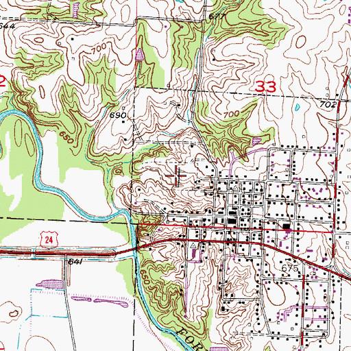 Topographic Map of Keytesville City Cemetery, MO
