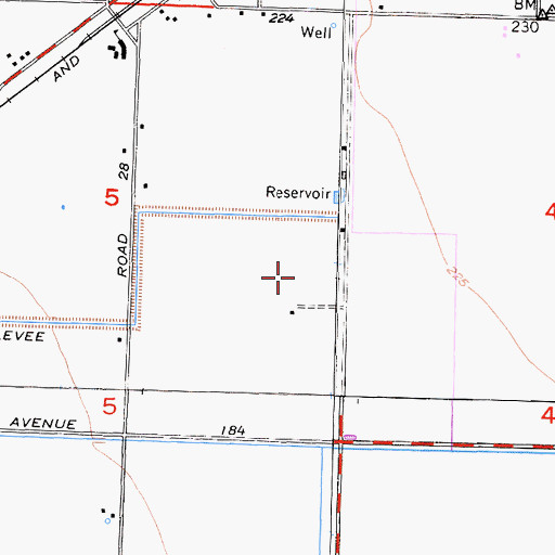 Topographic Map of Adriano Nunes Dairy, CA