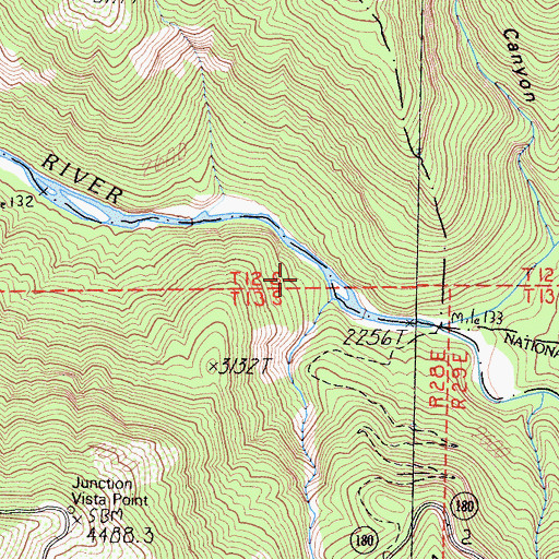 Topographic Map of Tenmile Creek, CA