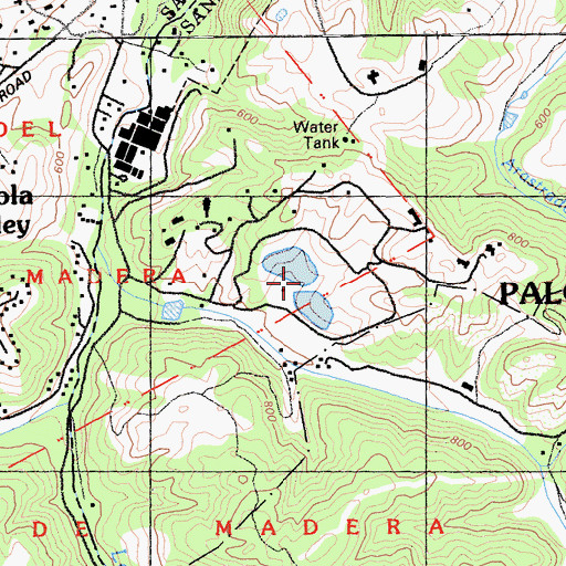 Topographic Map of New Page Mill Quarries (historical), CA