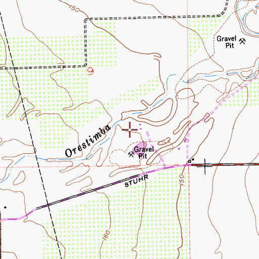 Topographic Map of Newman Pit, CA