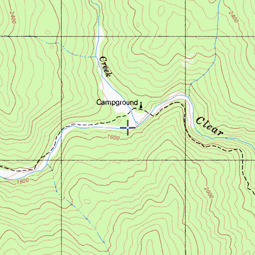 Topographic Map of Tenmile Creek, CA