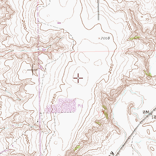Topographic Map of Williston Landfill, ND