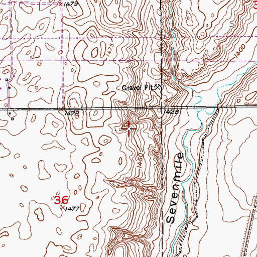 Topographic Map of Jamestown Landfill, ND