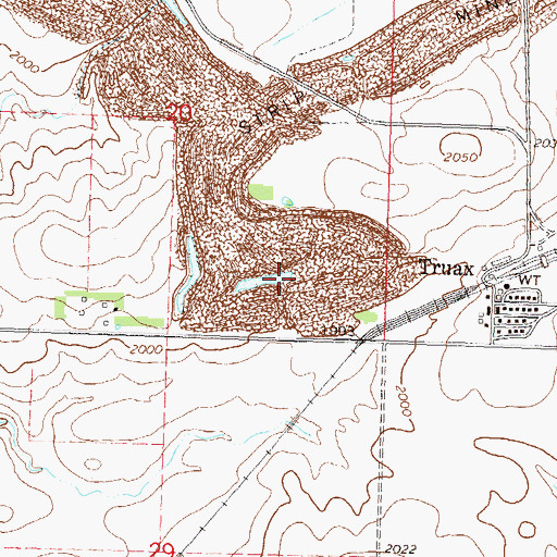 Topographic Map of Mercer County Regional Landfill, ND