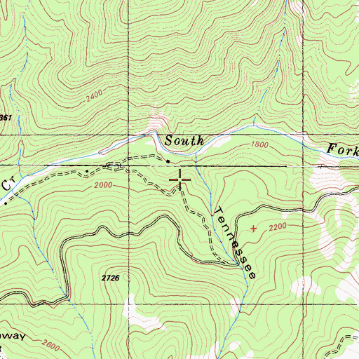 Topographic Map of Tennessee Gulch, CA