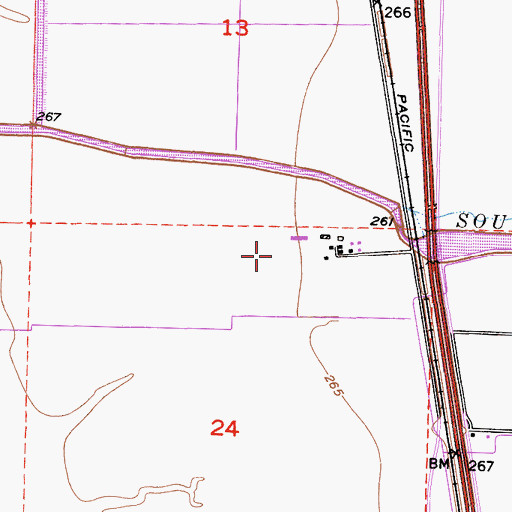Topographic Map of F M Ranch Dairy Number 1, CA
