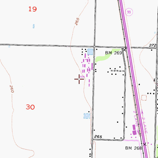 Topographic Map of Four J Farms Dairy, CA