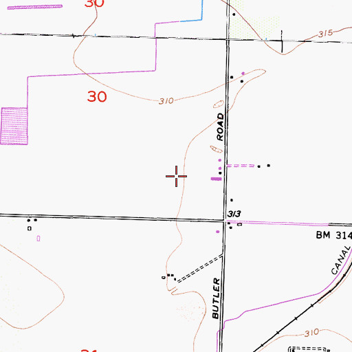 Topographic Map of J and E Dairy, CA