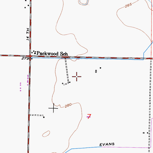 Topographic Map of Koetsier Dairy, CA