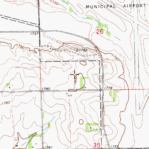 Topographic Map of Mother of God Monastery Cemetery, SD